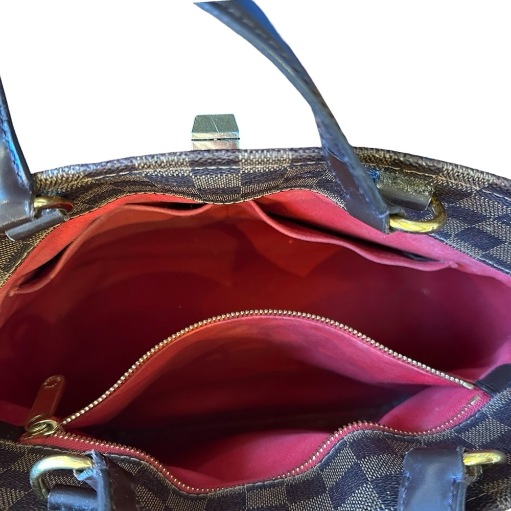 Louis Vuitton Cabas Roseberry Tote | Damier Ebene Canvas | Authentic - Picture 11 of 15